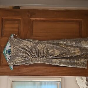 Calvin Klein gold sheath dress size OP